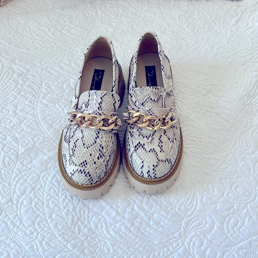 Vintage Havana lugg sole loafers